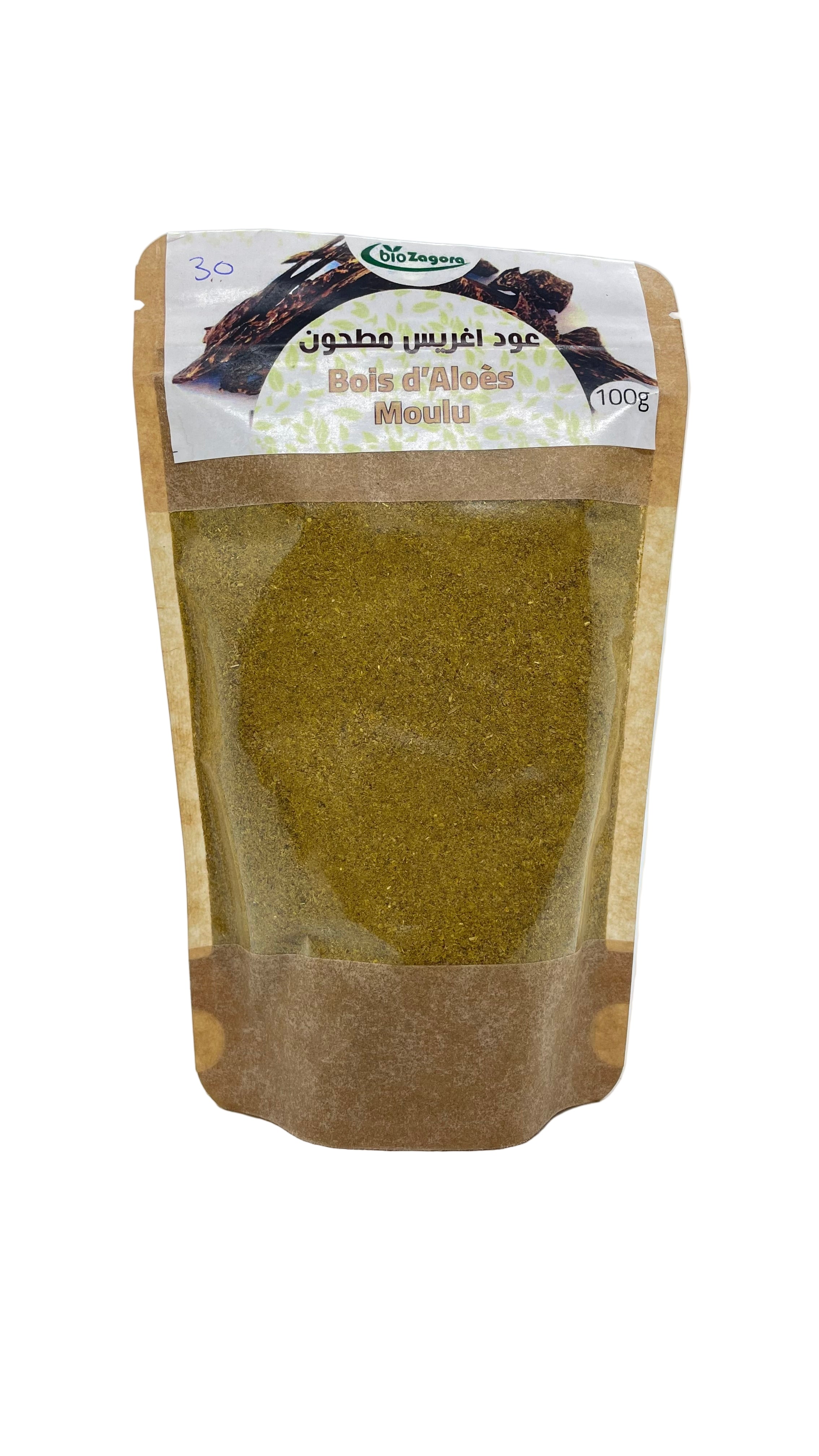 bois d'aloès moulu 100g- عود اغريس مطحون