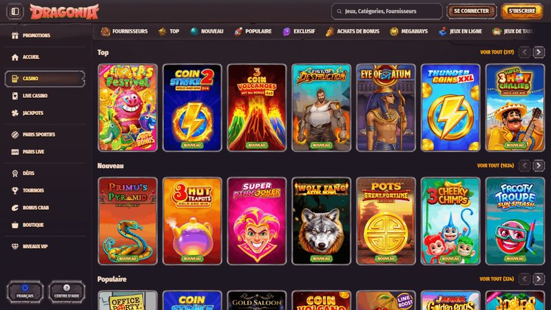 Meilleur casino dragonia à France